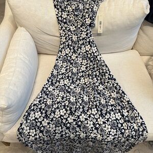 Eliza J Black and White Floral Maxi Dress